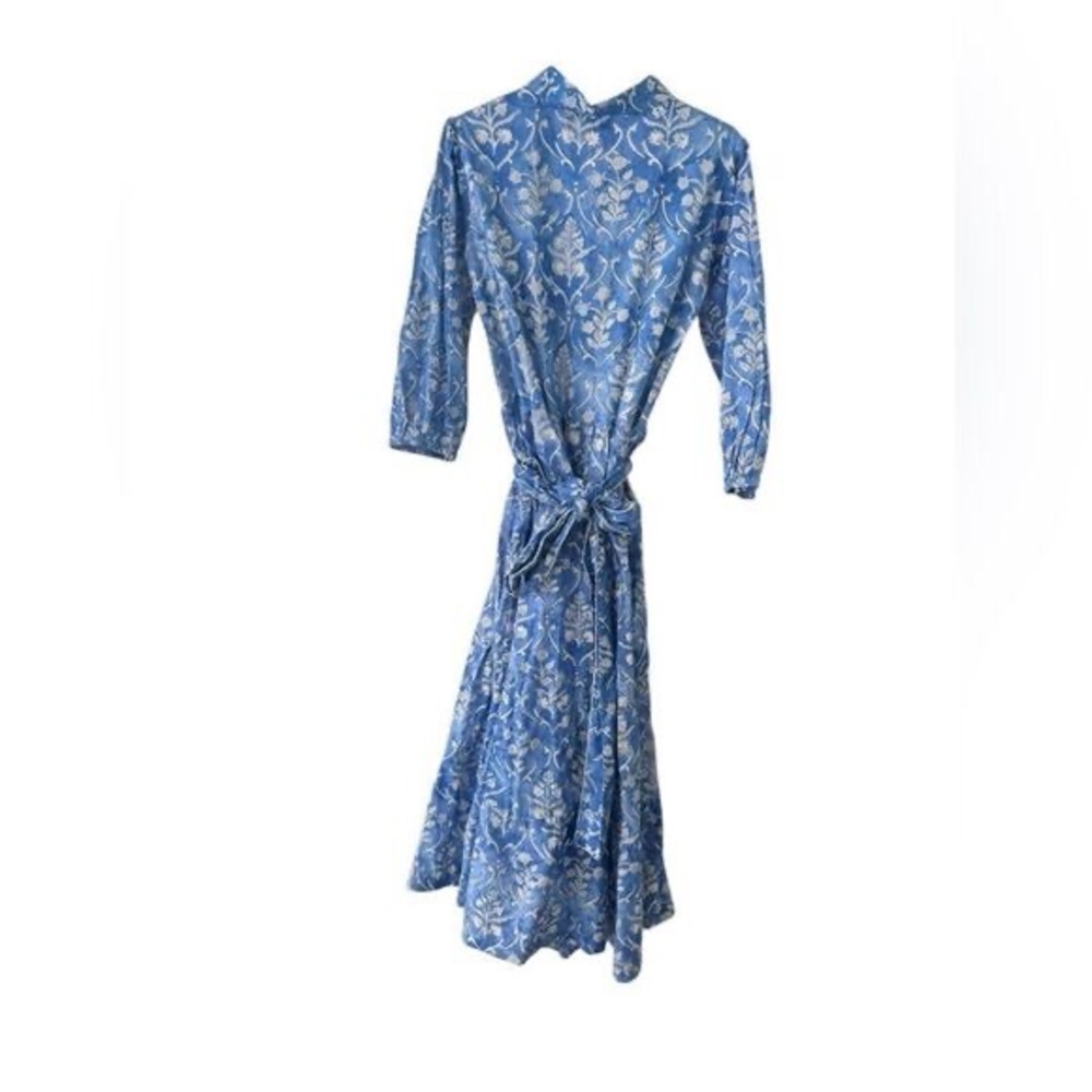 Darlington Isle - The Wimberly Deep Blue Maxi Dress Blockprint NWT XL - Picture 3 of 4